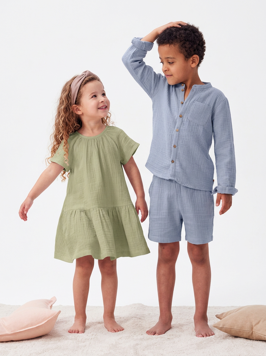 Shorts Baby & Kids in mussola