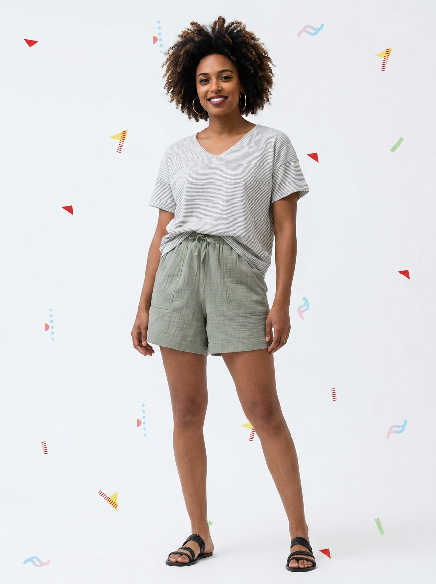 Shorts in mussola